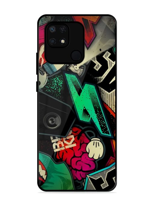 Graffiti Art Glossy Metal Phone Cover for Xiaomi Redmi 10 Power