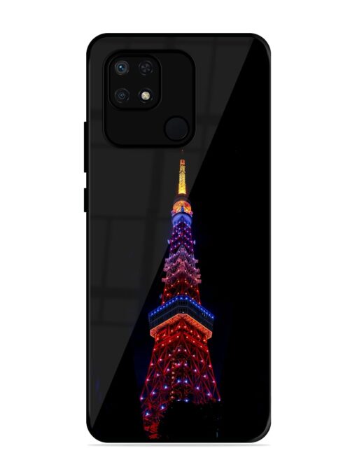 Eiffel Tower Night View Glossy Metal Phone Cover for Xiaomi Redmi 10 Power