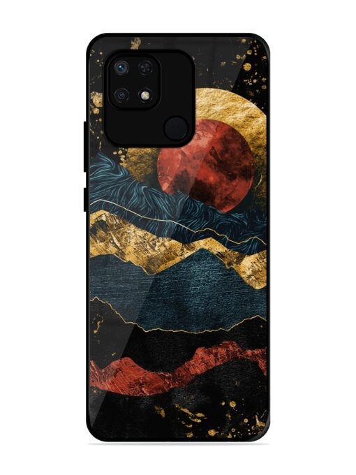 Gold Painting View Glossy Metal Phone Cover for Xiaomi Redmi 10 Power