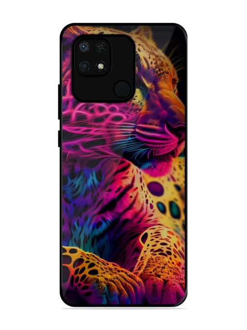 Leopard Art Glossy Metal Phone Cover for Xiaomi Redmi 10 Power