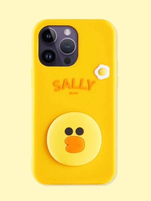 Cute Sally Case with Phonegrip for Apple Iphone 16 (ORANGE) Zapvi