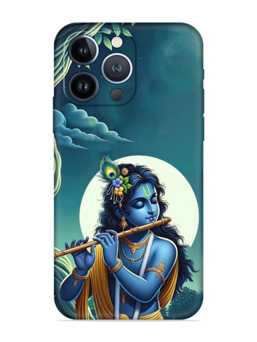 Krishna's Divine Flute Embossed Soft Silicone Case for Apple Iphone 13 Pro