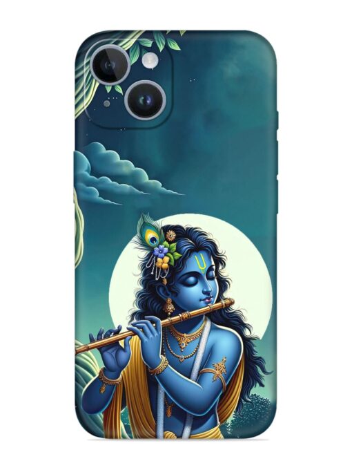 Krishna's Divine Flute Embossed Soft Silicone Case for Apple Iphone 14 Plus Zapvi