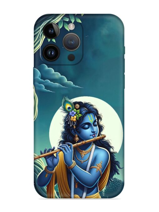 Krishna's Divine Flute Embossed Soft Silicone Case for Apple Iphone 14 Pro Zapvi