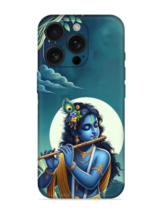 Krishna's Divine Flute Embossed Soft Silicone Case for Apple Iphone 16 Pro Zapvi