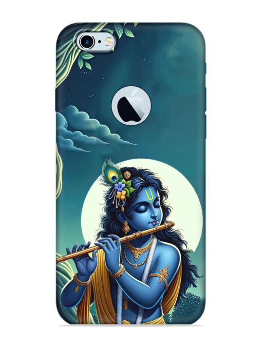 Krishna's Divine Flute Embossed Soft Silicone Case for Apple Iphone 6 (Logo Cut) Zapvi