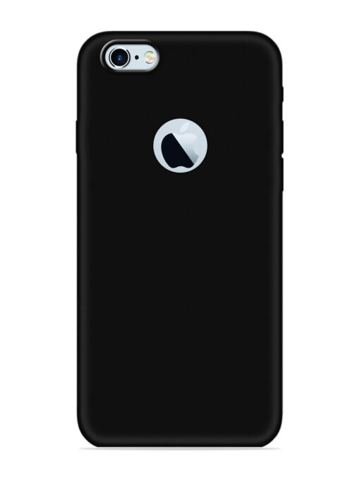 Plain Black Soft Silicone Case for Apple Iphone 6 (Logo Cut) Zapvi