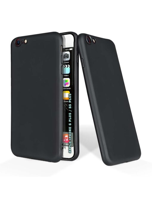 Plain Black Soft Silicone Case for Apple Iphone 6 Plus Zapvi