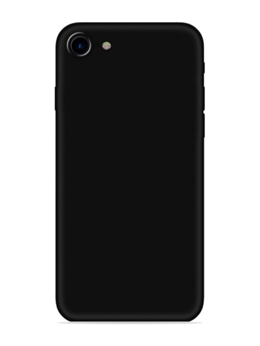 Plain Black Soft Silicone Case for Apple Iphone 7 Zapvi