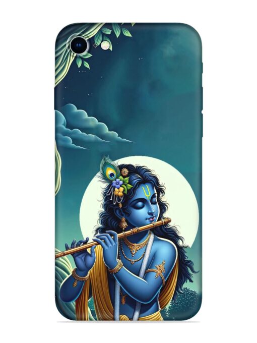 Krishna's Divine Flute Embossed Soft Silicone Case for Apple Iphone 8 Zapvi