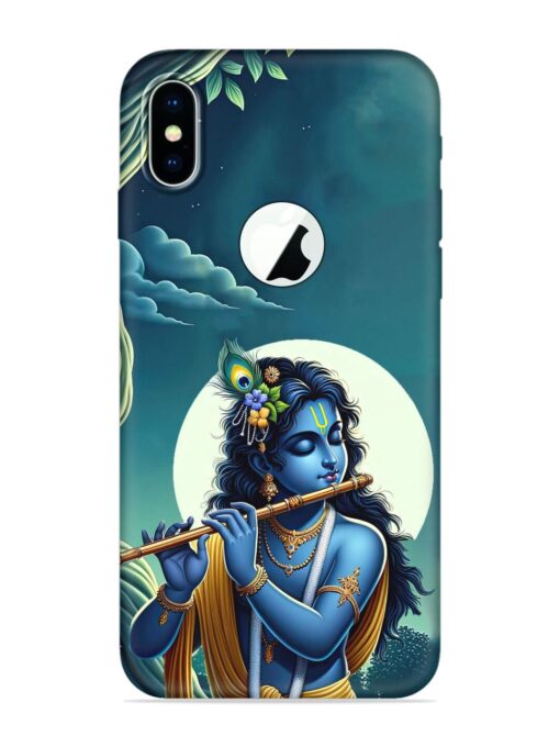 Krishna's Divine Flute Embossed Soft Silicone Case for Apple Iphone X (Logo Cut) Zapvi