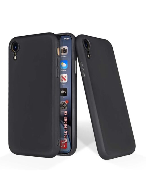 Plain Black Soft Silicone Case for Apple Iphone Xr Zapvi