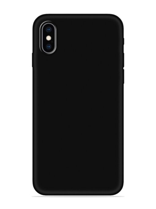 Plain Black Soft Silicone Case for Apple Iphone Xs Zapvi