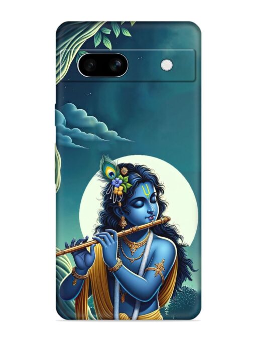 Krishna's Divine Flute Embossed Soft Silicone Case for Google Pixel 7A Zapvi