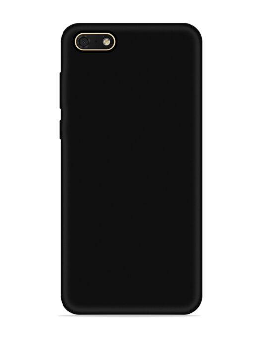 Plain Black Soft Silicone Case for Honor 7S Zapvi