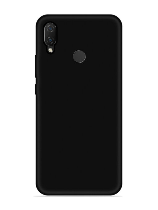 Plain Black Soft Silicone Case for Honor Nova 3I Zapvi