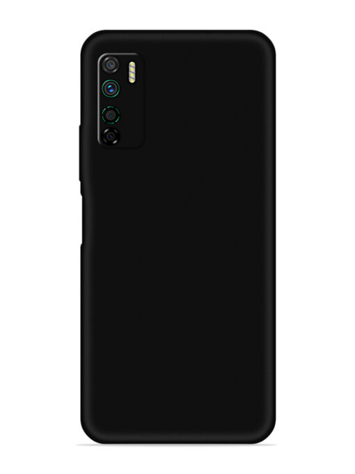 Plain Black Soft Silicone Case for Infinix Note 7 Lite Zapvi