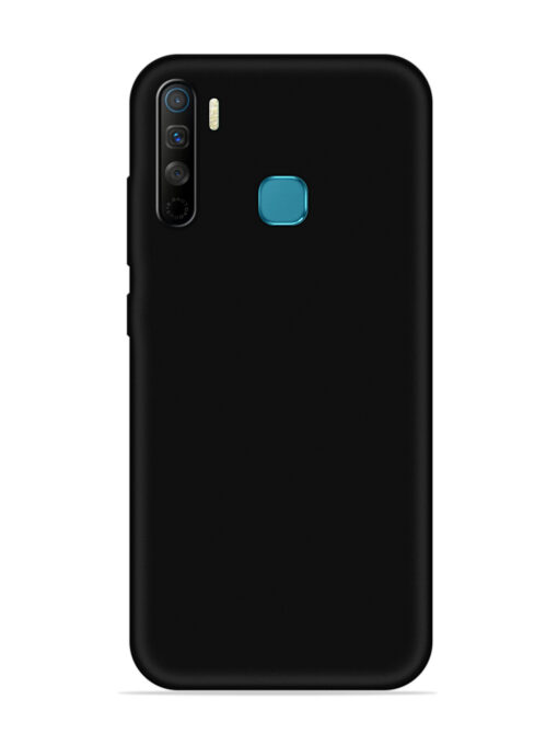 Plain Black Soft Silicone Case for Infinix S5 Lite Zapvi