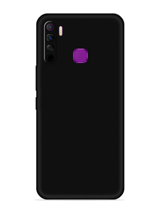 Plain Black Soft Silicone Case for Infinix Smart 5 Lite Zapvi