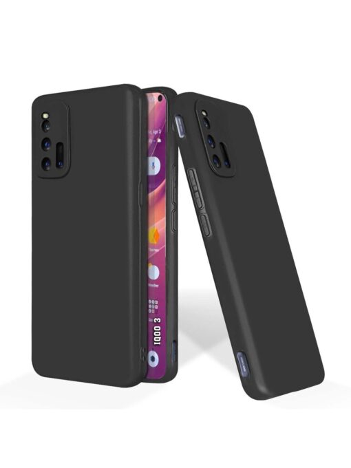 Plain Black Soft Silicone Case for Iqoo 3 Zapvi