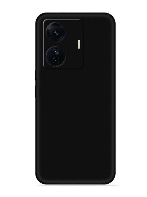 Plain Black Soft Silicone Case for Iqoo Z6 Pro Zapvi