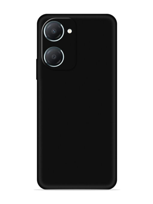 Plain Black Soft Silicone Case for Iqoo Z9 Lite (5G) Zapvi