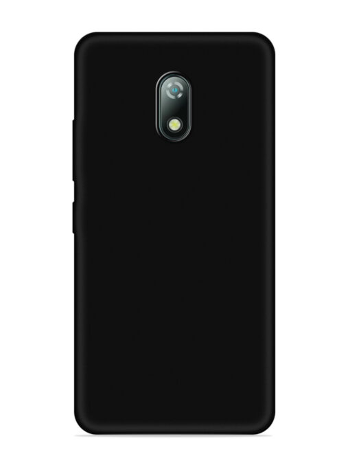 Plain Black Soft Silicone Case for Itel A23 Zapvi