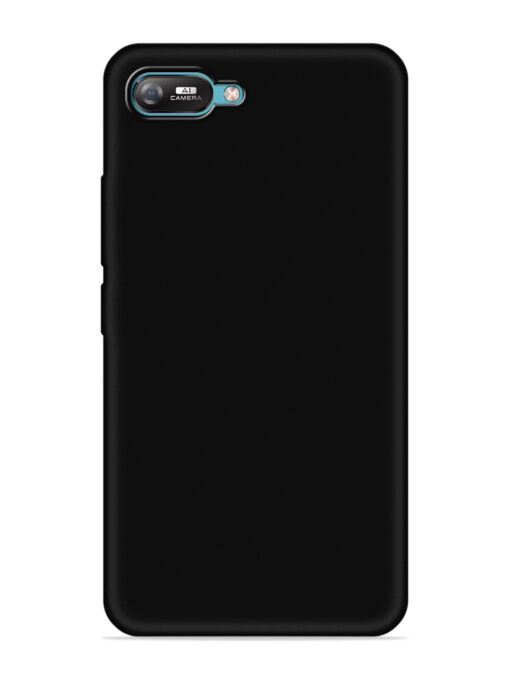 Plain Black Soft Silicone Case for Itel A25 Zapvi