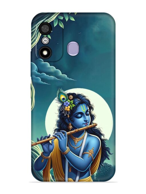 Krishna's Divine Flute Embossed Soft Silicone Case for Itel A27 Zapvi