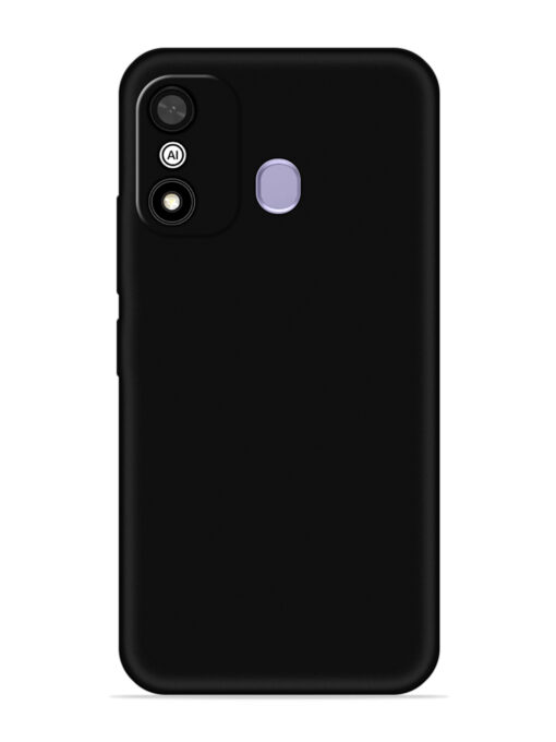 Plain Black Soft Silicone Case for Itel A27 Zapvi