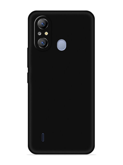 Plain Black Soft Silicone Case for Itel A49 Zapvi