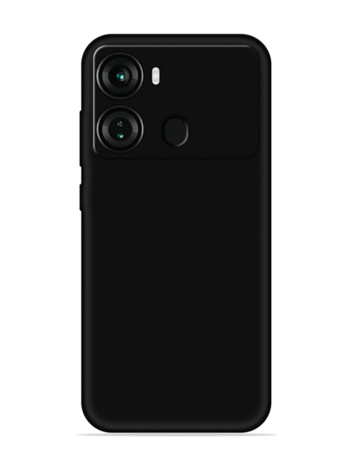 Plain Black Soft Silicone Case for Itel P40 Zapvi