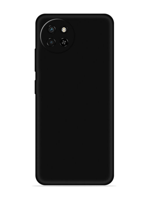 Plain Black Soft Silicone Case for Itel S23 Zapvi