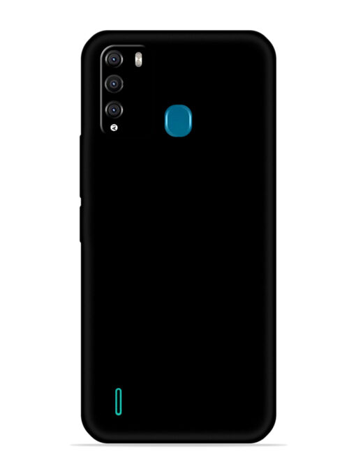 Plain Black Soft Silicone Case for Itel Vision 1 Pro Zapvi