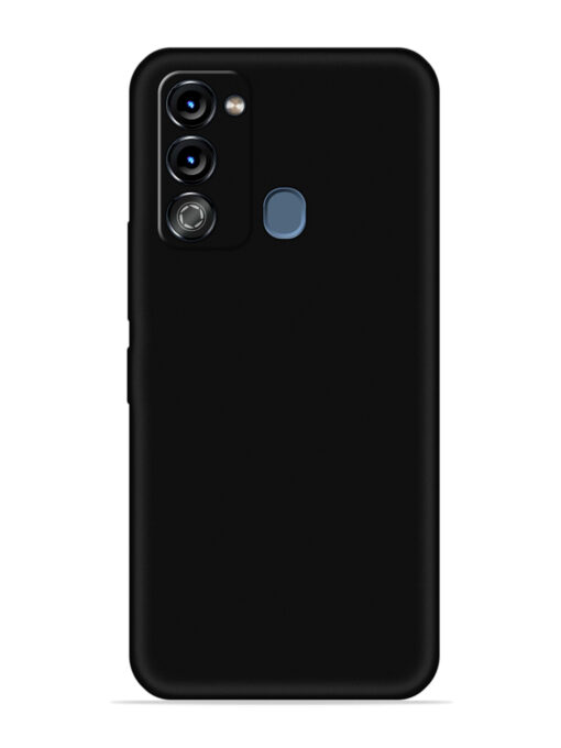 Plain Black Soft Silicone Case for Itel Vision 3 Zapvi