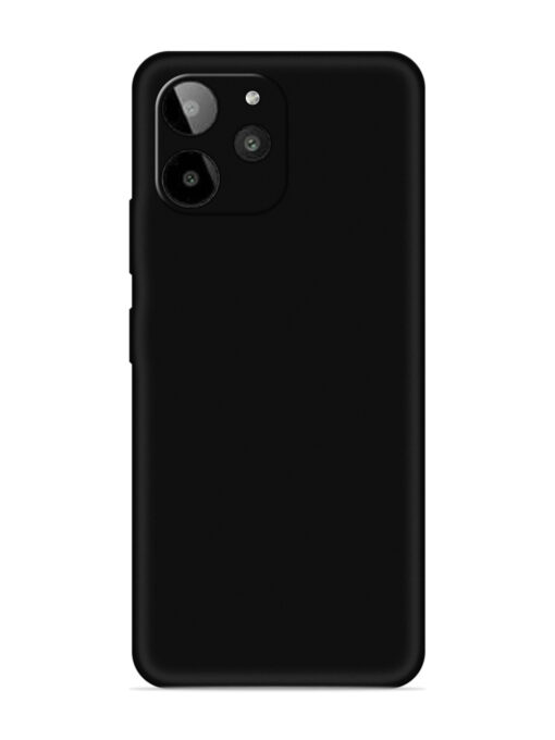 Plain Black Soft Silicone Case for Lava Yuva 2 Pro Zapvi