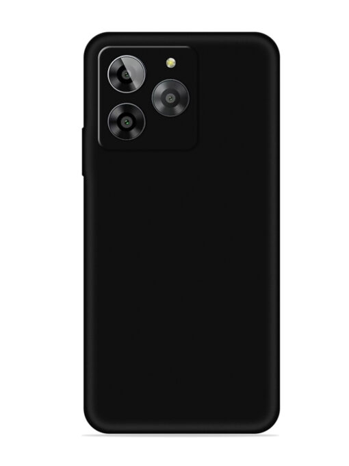 Plain Black Soft Silicone Case for Lava Yuva 3 Zapvi