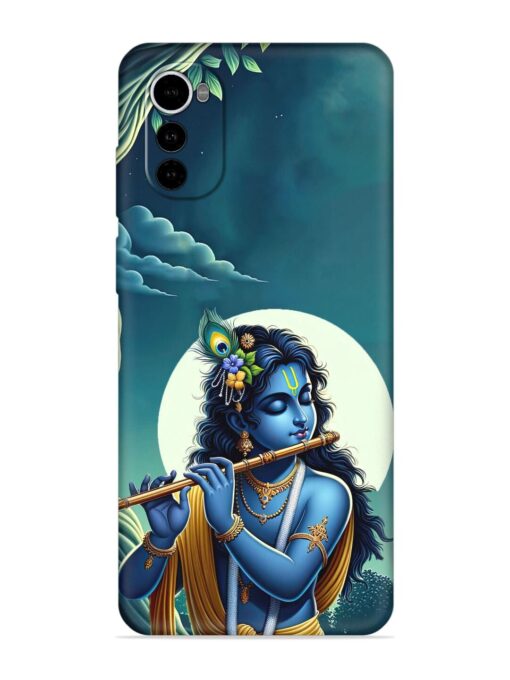 Krishna's Divine Flute Embossed Soft Silicone Case for Motorola Moto E32S