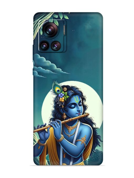 Krishna's Divine Flute Embossed Soft Silicone Case for Motorola Moto Edge 30 Ultra Zapvi