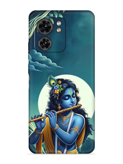 Krishna's Divine Flute Embossed Soft Silicone Case for Motorola Moto Edge 40 Zapvi