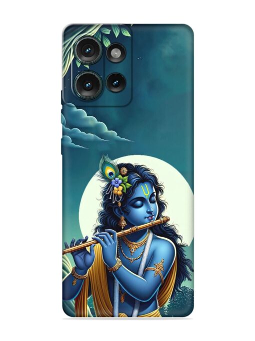 Krishna's Divine Flute Embossed Soft Silicone Case for Motorola Moto Edge 50 (5G)