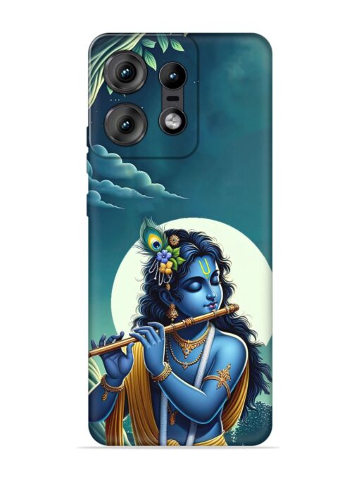 Krishna's Divine Flute Embossed Soft Silicone Case for Motorola Moto Edge 50 Pro (5G)