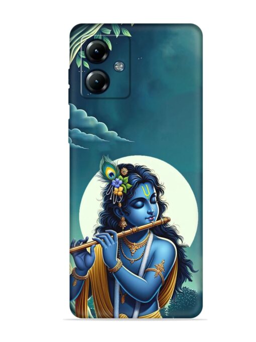 Krishna's Divine Flute Embossed Soft Silicone Case for Motorola Moto G14 Zapvi