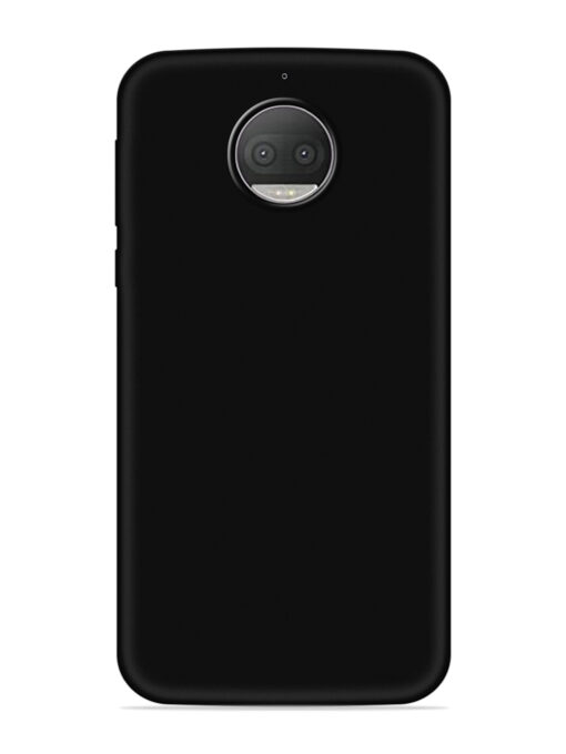 Plain Black Soft Silicone Case for Motorola Moto G5S Plus Zapvi