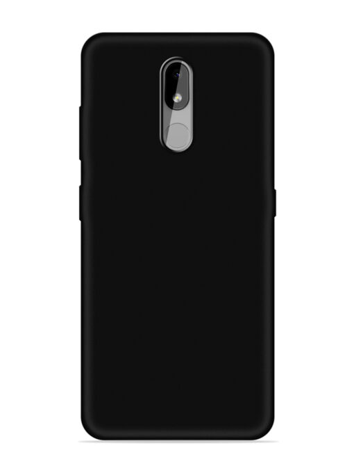 Plain Black Soft Silicone Case for Nokia 3.2 Zapvi