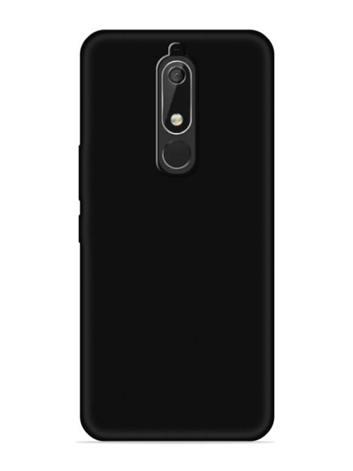 Plain Black Soft Silicone Case for Nokia 5.1 Zapvi