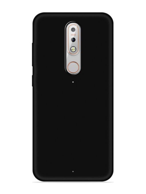 Plain Black Soft Silicone Case for Nokia 5.1 Plus Zapvi