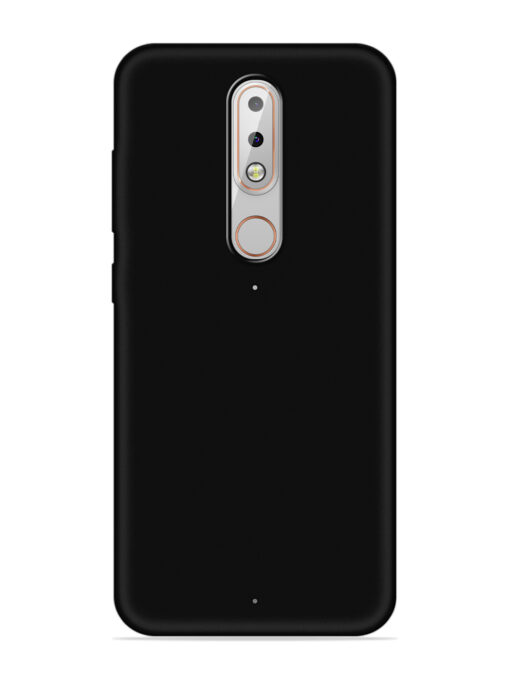 Plain Black Soft Silicone Case for Nokia 6.1 Plus Zapvi