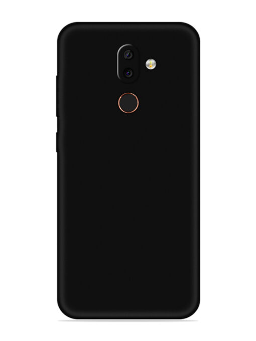 Plain Black Soft Silicone Case for Nokia 7