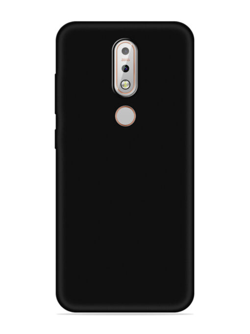 Plain Black Soft Silicone Case for Nokia 7.1 Zapvi